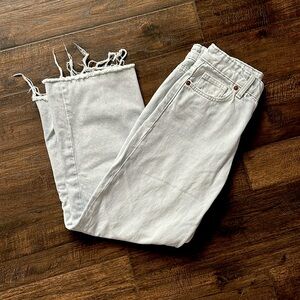 Zara Grunge Fit denim cropped wide leg light wash size 2 never worn